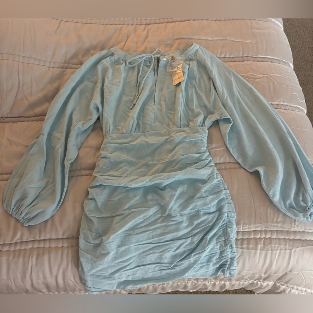 Free People Light Blue Mini Dress